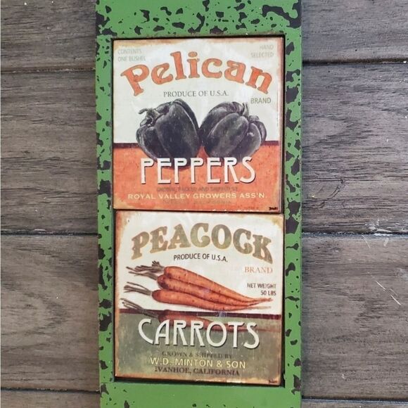 Wooden kitchen decor by Debbie DeWitt 20 LX 5 5w in green distresses wood paddle - Picture 3 of 11